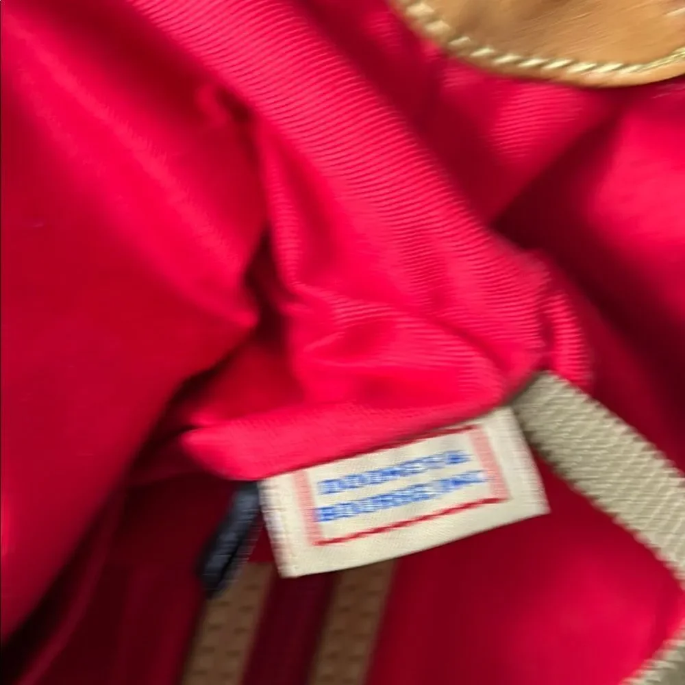 Dooney & Bourke Red Tote with Leather Handles material is suede